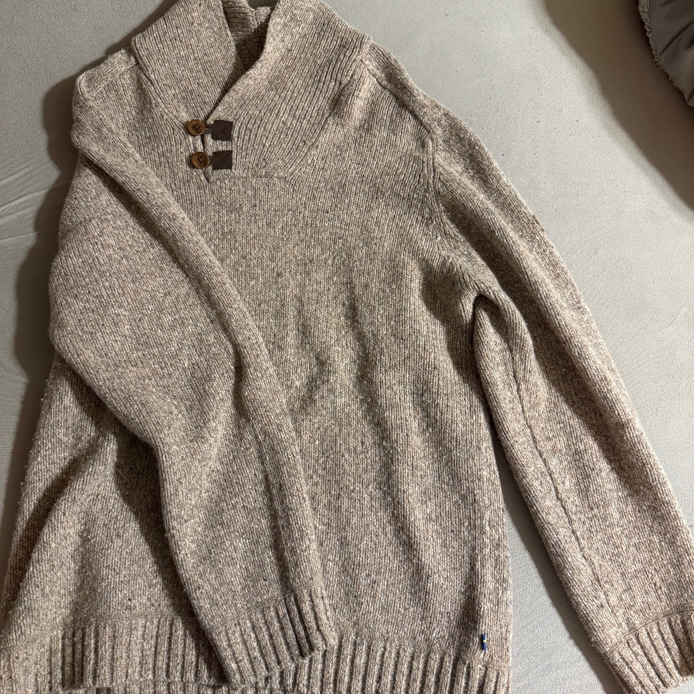 Fjallraven Lada Sweater - Mens XL Fog Lambswool